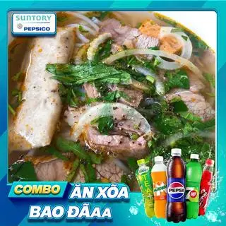 Hình ảnh Combo bún bò tái gân chả - pepsi
