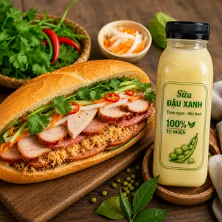 Hình ảnh Combo Bánh Mì Thập Cẩm + Sữa Đậu Xanh
