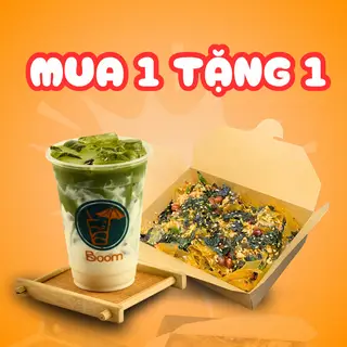 Hình ảnh [ 1 TẶNG 1 ] Mua 1 Matcha Latte -  Tặng 1 Bánh Tráng trộn Rong Biển cháy tỏi