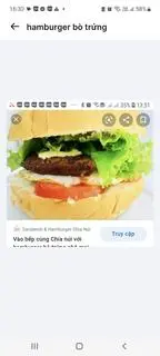 Hình ảnh Hamburger bò trứng