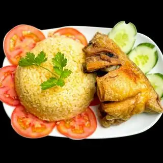 Hình ảnh cơm chiên má đùi lớn