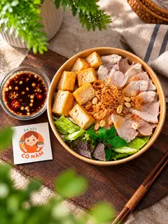 Hình ảnh Bún đậu hũ thịt luộc nước tương