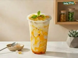 Hình ảnh Combo Sữa Chua Chanh Dây + Trà Mơ, Tặng Ly Trà Tắc 17k