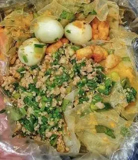 Hình ảnh bánh tráng trộn thịt bằm tóp mỡ