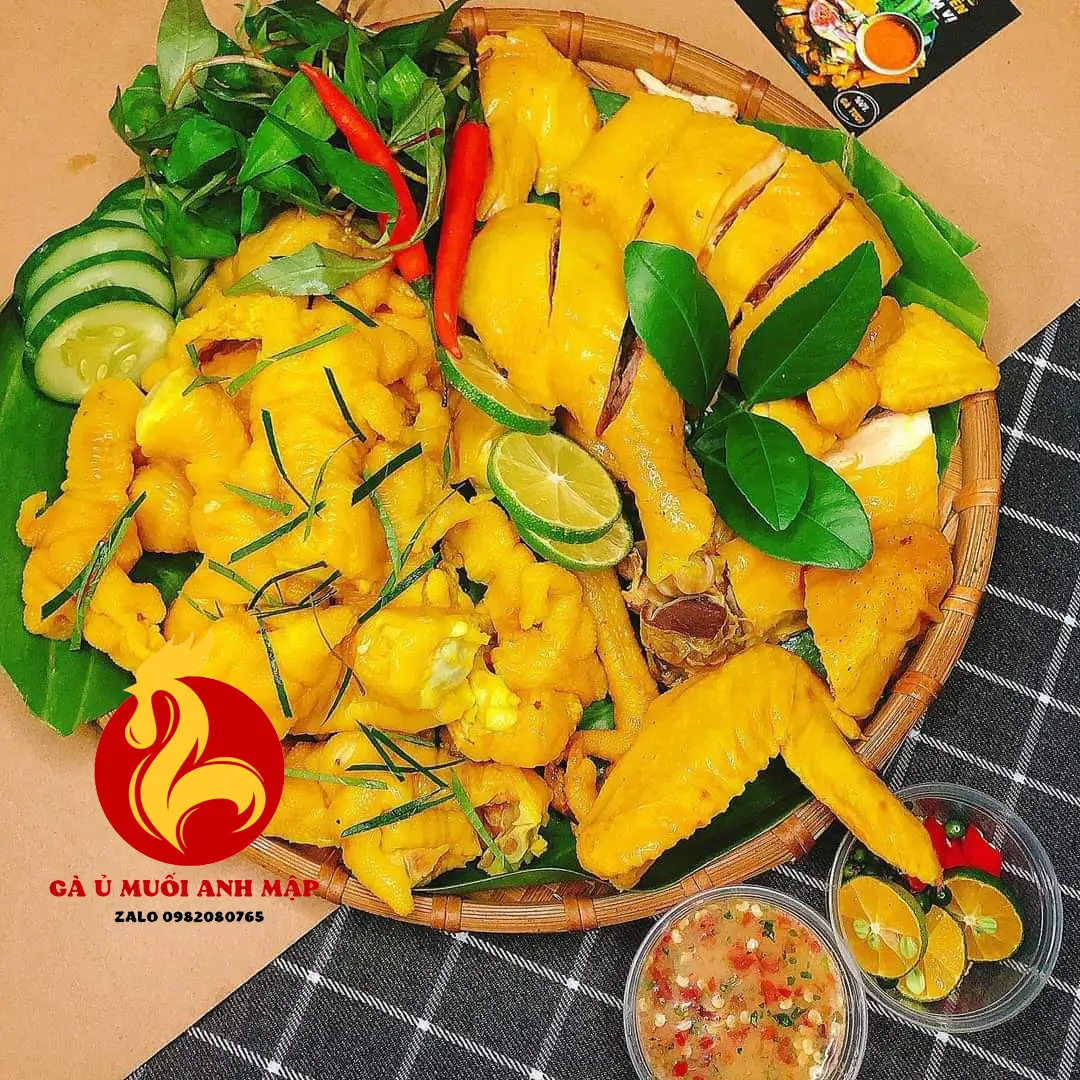 Hình ảnh COMBO NỮA CON GÀ Ủ MUỐI VÀ 1 LỖ TAI HEO Ủ MUỐI 