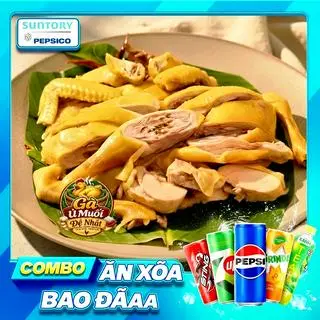 Hình ảnh ComBo 2 Con Gà Ủ Muối Hoa Tiêu Nguyên Con ( Chặt Sẵn ) + Kèm 8 Hũ Sốt Chấm Muối Hoa Tiêu + 1 Chai Nước Tự Chọn