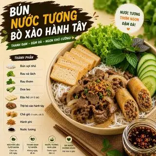 Hình ảnh Bún nước tương bò xào