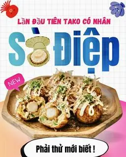 Hình ảnh 7 viên Takoyaki Cồi Sò Điệp