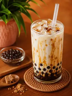 Hình ảnh Sữa Tươi Trân Châu Đường Đen