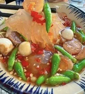 Hình ảnh sứa tươi mắm nhỉ phần lớn  