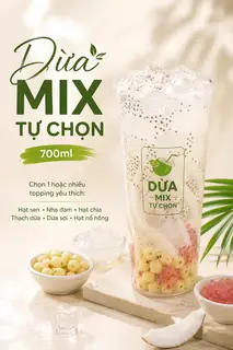 Hình ảnh Dừa Mix Tự Chọn (700ml)