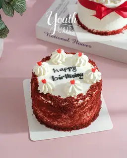 Hình ảnh (Size mini) Bánh sinh nhật Red Velvet Mini phủ vụn thân (2-3 người ăn đường kính 11cm)