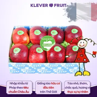Hình ảnh Táo Juliet Organic Baby Pháp -  Khay 08 quả - Táo Organic - Táo Hữu cơ Pháp