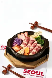 Hình ảnh mì lẩu thái bò mỹ