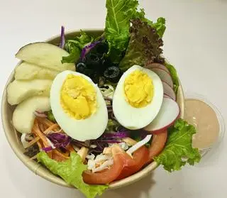 Hình ảnh Combo cơm gạo lứt gà nướng mật ong - salad trứng