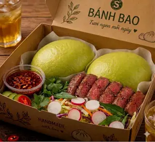 Hình ảnh Bánh bao bò áp chảo sốt tê cay(500 calo)