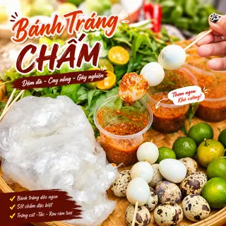 Hình ảnh Bánh tráng chấm kèm trứng