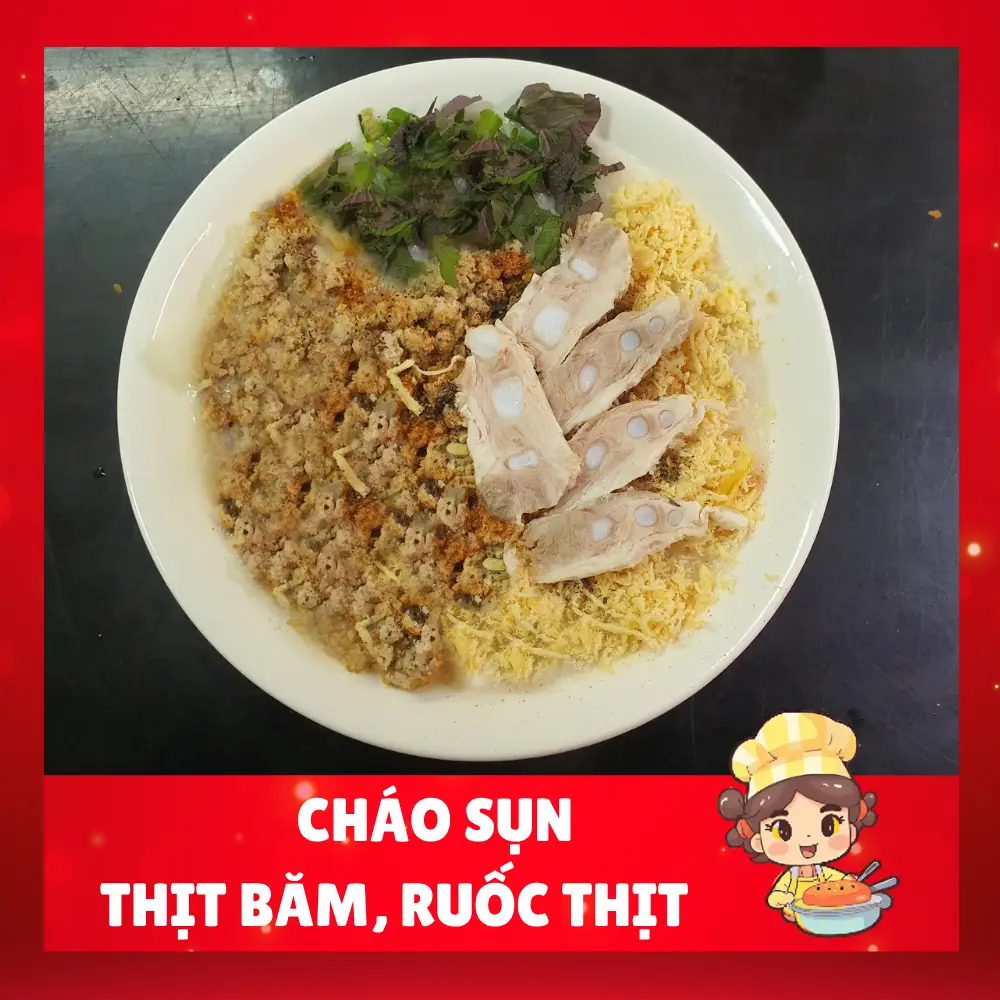 Hình ảnh Cháo sụn thịt băm ruốc thịt