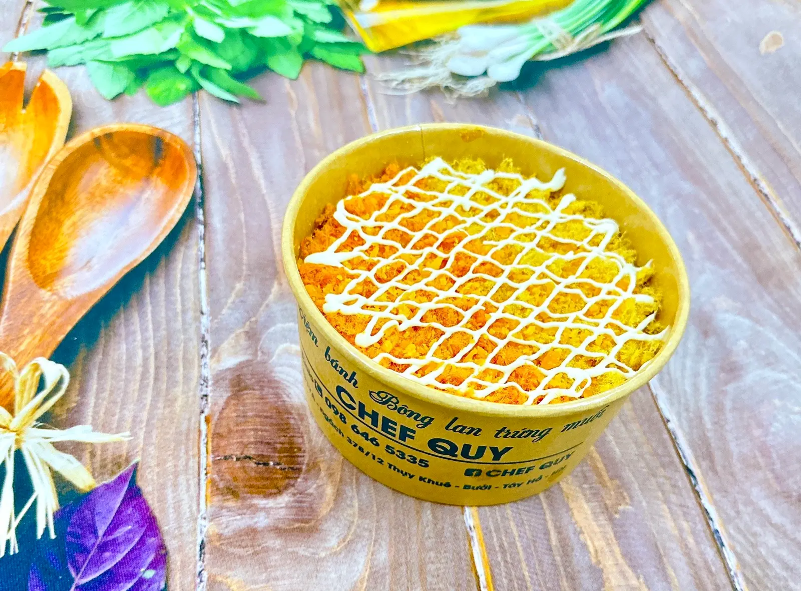 Hình ảnh Bông Lan Trứng Muối + Sốt Ruốc + Sốt Kem Cheese