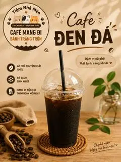 Hình ảnh cafe đen đá 