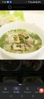 Hình ảnh hu tíu sườn + huyết và da heo 
