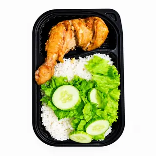 Hình ảnh Cơm gà nhúng mắm tỏi