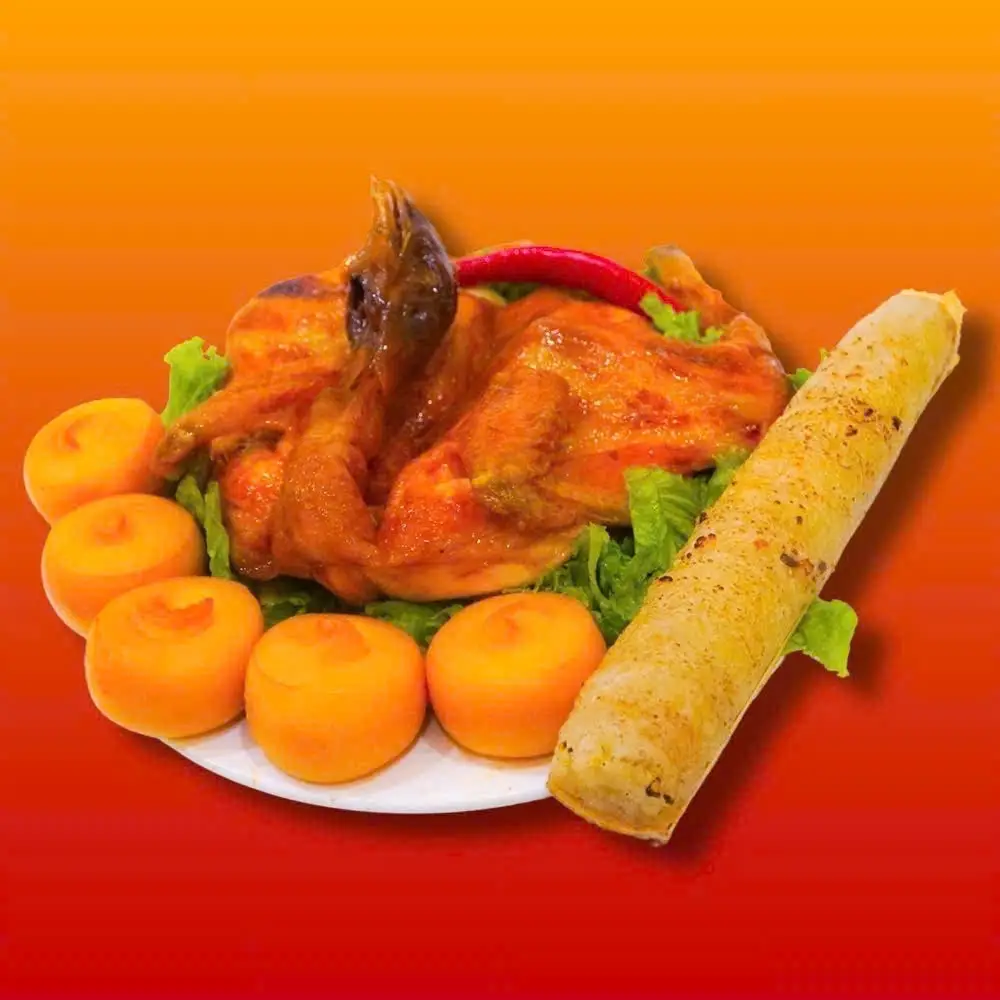 Hình ảnh Combo Gà Nướng Bánh Bao Cơm Lam