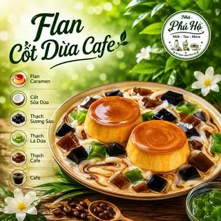 Hình ảnh 1 Phần 2 Flan Cafe Cốt Dừa (60ml/cái)