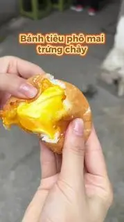 Hình ảnh bánh tiêu phô mai trứng chảy