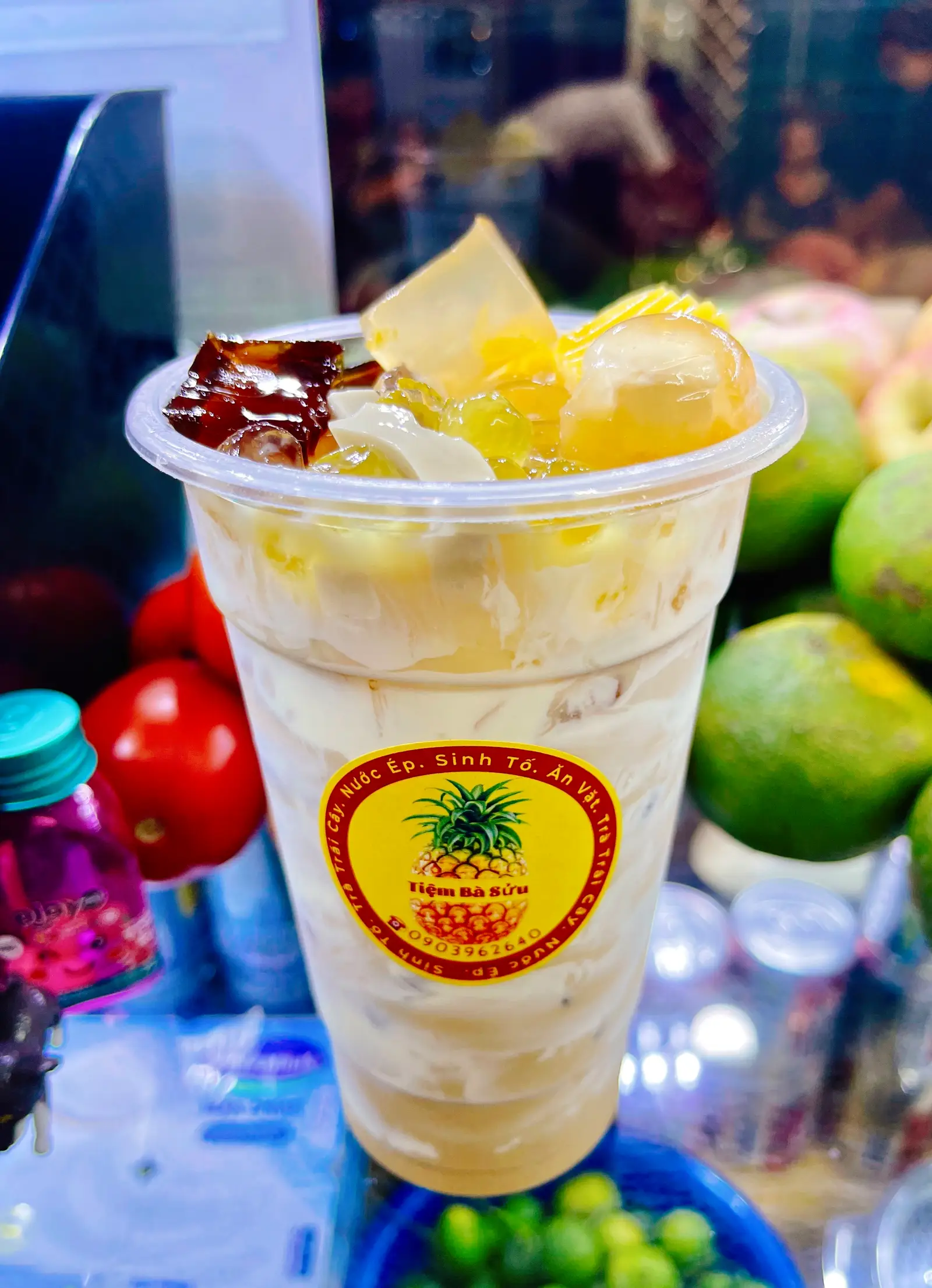 Hình ảnh Trà sữa phô mai tươi full topping