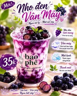 Hình ảnh trà nho ăng  ăng nhăng hay nho đen vân mây