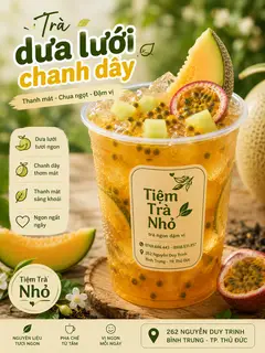 Hình ảnh Trà dưa lưới chanh dây