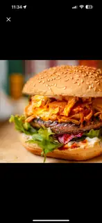 Hình ảnh Burger Bò và Kim Chi