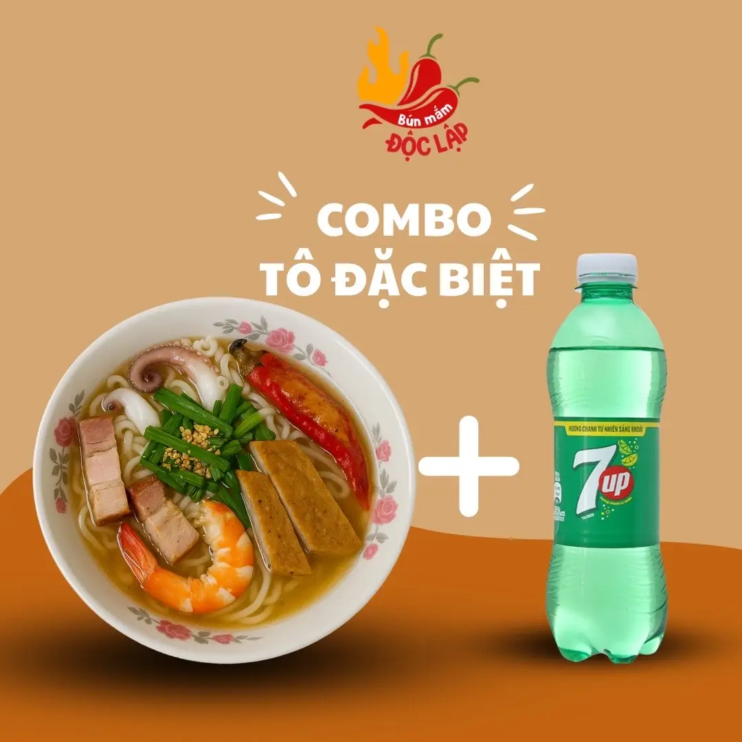 Hình ảnh Combo tô đặc biệt (có hộp) - 7up (kèm ly đá)