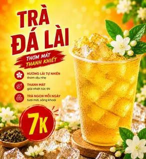 Hình ảnh Trà Đá Lài Thơm Mát 