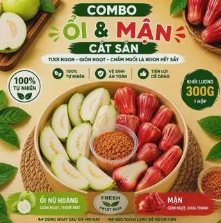 Hình ảnh Ổi và mận cắt sẵn - 300g