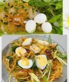 Hình ảnh Combo Bánh tráng trộn thập cẩm khô gà khô mực, 3trứng rau răm & bánh tráng vuông mỡ hành, hành phi satế 3 trứng cút 58