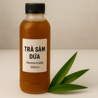 Hình ảnh Trà đá sâm dứa - chai 500ml