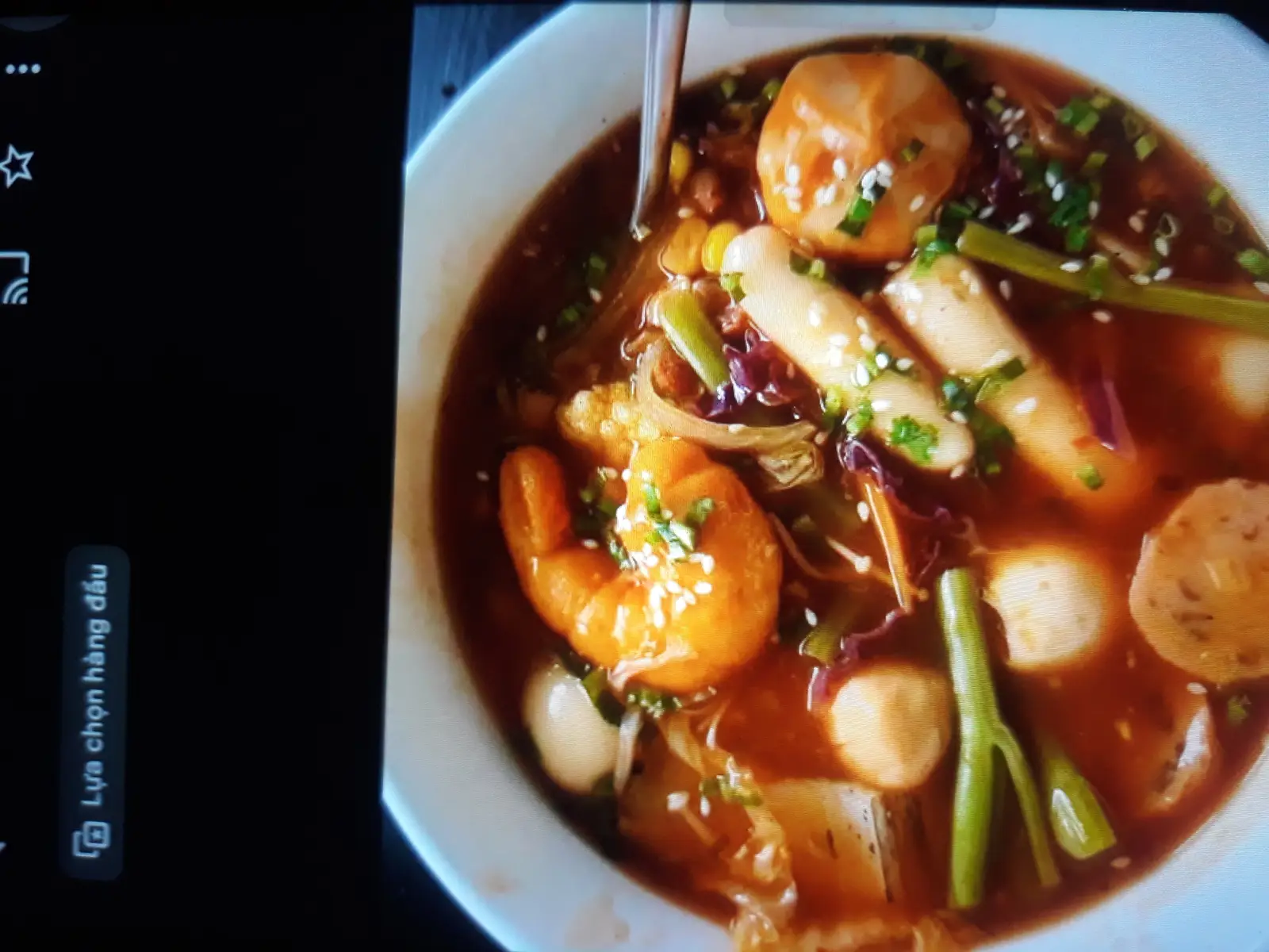 Hình ảnh lẩu tokbokki thập cẩm 