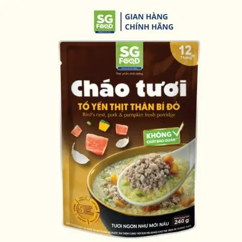 Hình ảnh Cháo Tươi Tổ Yến Thịt Thăn Bí Đỏ Saigon Food 240g