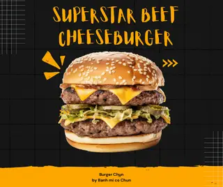Hình ảnh Hamburger bò super star 