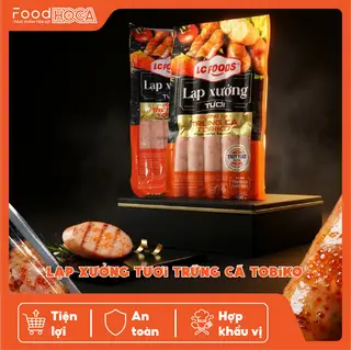Hình ảnh Lạp Xưởng Tươi Trứng Cá Tobiko Hàng LC FOODS chính hãng (date mới mỗi ngày)