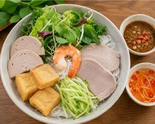 Hình ảnh Bún Thịt Luộc Mắm Nêm Và Mắm Chua Ngọt