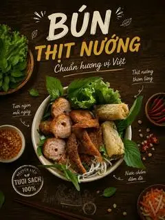 Hình ảnh Bún thịt nem - chả giò - bì