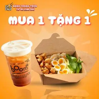Hình ảnh Mua 1 Tặng 1 - Mua 1 bánh tráng trộn tóp mỡ lòng đào - tặng 1 hồng trà sủi bọt