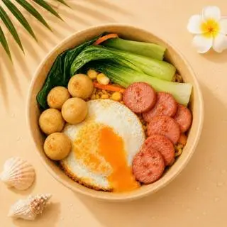 Hình ảnh Mì trộn Indomie TRỨNG- 1C XÚC XÍCH - 5V CÁ