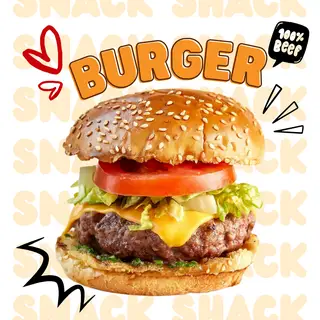 Hình ảnh Burger Bò Phô Mai