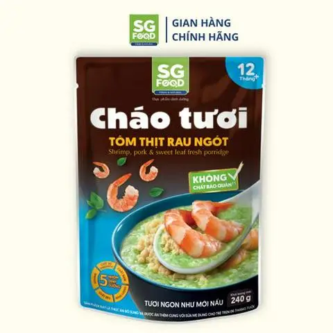 Hình ảnh Cháo Tươi Tôm Thịt Rau Ngót Saigon Food 240g