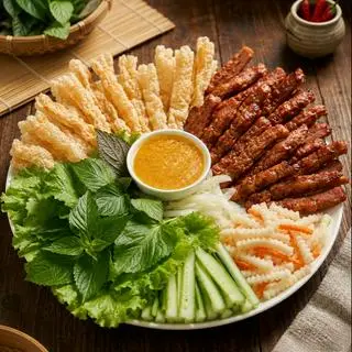 Hình ảnh Nem nướng ( combo 3 người ) + Tặng thêm 1 phần bánh tráng chiên