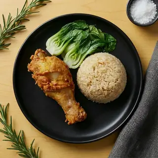 Hình ảnh Cơm Đùi Gà Chiên - Fried Chicken Drumstick Rice